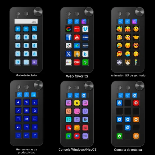 Vista 7 de TreasLin VSDinside Stream Controller Deck con 18 teclas macro personalizables para activar acciones en OBS Twitch YouTube para creadores