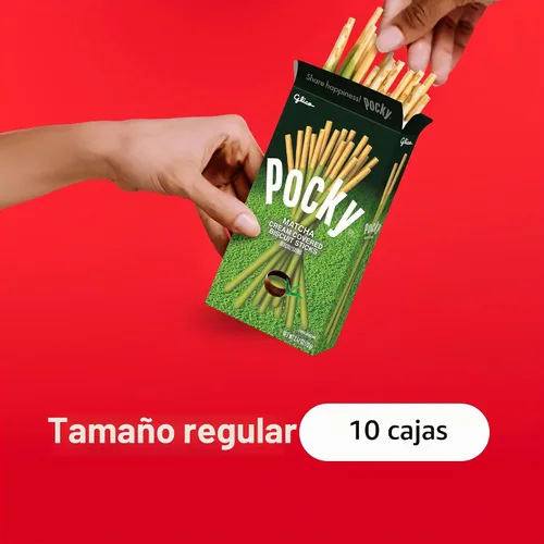 Vista 4 de Pocky - Palito de galletas, té verde matcha, 2.47 onzas (paquete de 10)