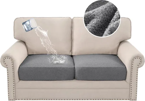 Vista 14 de H.VERSAILTEX Fundas Impermeables para Cojines de Asiento de Sofá, Fundas de Sofá para Asientos, Protectores Antideslizantes para Cojines de Sofá