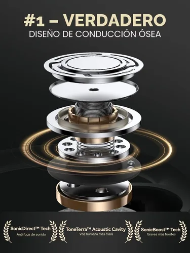 Vista 4 de DEMICEA 60H Playtime Soft Fit, IP68 Auriculares de conducción ósea Carbón