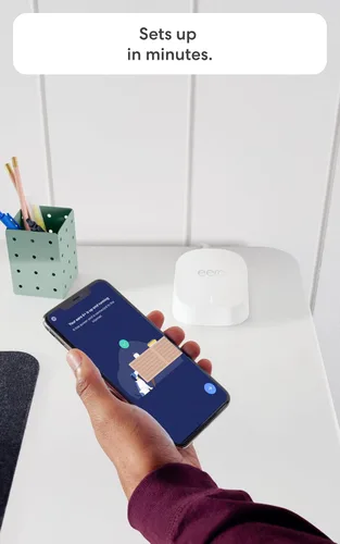 Vista 6 de Router wifi de malla Amazon eero 6+ con 1 mes gratis de eero Plus (se renueva automáticamente). Cobertura de hasta 1500 pies², conecta más de 75