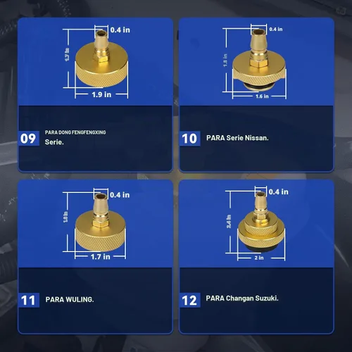 Vista 4 de AUTOOL Kit de purga de cilindro maestro, 20 adaptadores de purga de presión