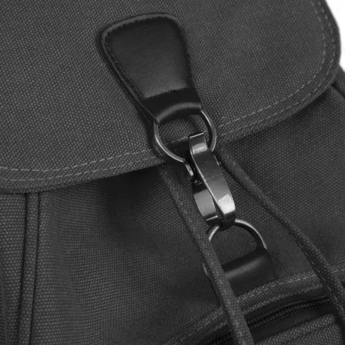 Vista 9 de WITERY Mochila de lona para mujer, mochila casual para computadora, Negro -, Tamaño único, Vintage