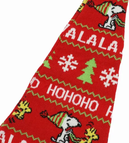 Vista 3 de Peanuts Snoopy y Woodstock Patrón Adulto Navidad Santa Sombrero Multicolor