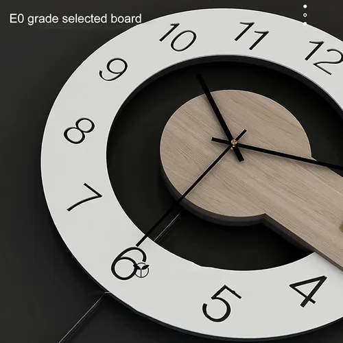 Vista 4 de Relojes de pared modernos silenciosos que funcionan con pilas, reloj decorativo con números grandes, relojes de pared para el hogar, cocina, sala