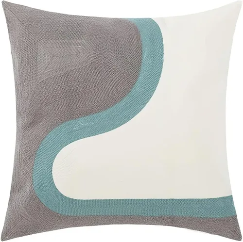 Vista 23 de vctops Funda de almohada decorativa de lino con bordado floral bohemio para sofá, cama (margarita, 18 x 18 pulgadas)