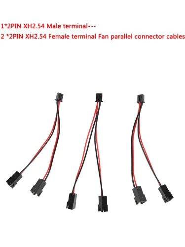 Vista 6 de 5 unids 3D impresora Mainboard Y Splitter 1 a 2 cables de conector de extensión Ventilador de refrigeración XH2.54 Terminal Cables de conector