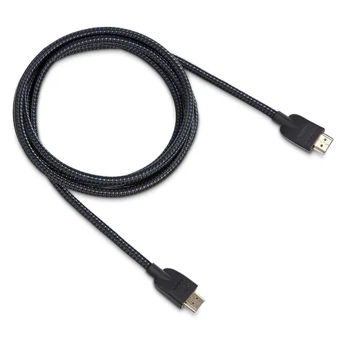 Vista 5 de Amazon Basics Cable HDMI de 6 pies, cable HDMI 2.0 4K (18 Gbps), trenzado de nailon, 4K @60Hz, 2160p, 48 bits, compatible con TV/PS5/Xbox/Roku, Negro