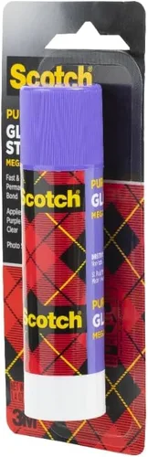 Vista 3 de Scotch Mega Pegamento en barra púrpura, 1.4 onzas, libre de ácidos y no tóxico (6108-MEGA)