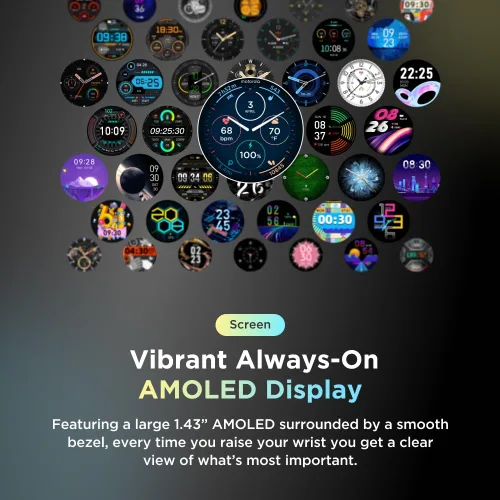 Vista 6 de Motorola Moto Watch 120 - Reloj inteligente Bluetooth de alta calidad con pantalla AMOLED, batería de 10 días, seguimiento de frecuencia cardíaca