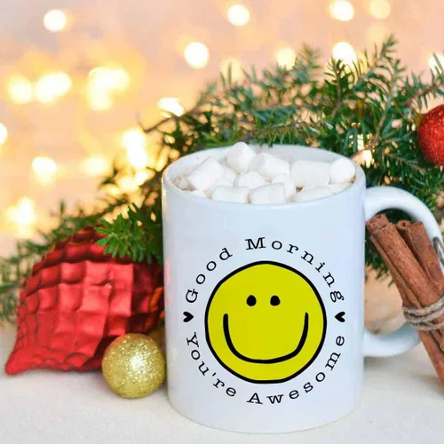 Vista 4 de Taza de cumpleaños con frase inspiradora con texto en inglés "You are Awesome Birthday", regalos para mujeres y hombres, regalos de agradecimiento