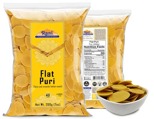 Vista 4 de Rani Pani Puri - Monedas de 7 onzas (7.05 oz) 80-85 monedas ~ Monedas de trigo y sémola sin cocer, aptas para microondas, totalmente naturales