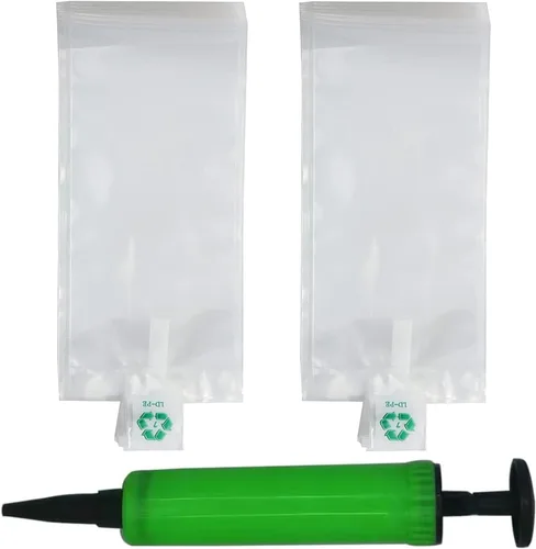 Vista 12 de Miupoo Bolsas de aire de embalaje, bolsa protectora de embalaje de aire inflable de plástico transparente con cojín de bomba gratis, bolsa