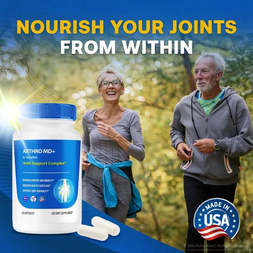Vista 7 de NutraRize Paquete de 2 cápsulas Arthro MD+, soporte articular oficial de Arthro MD, fórmula totalmente natural para apoyar la flexibilidad