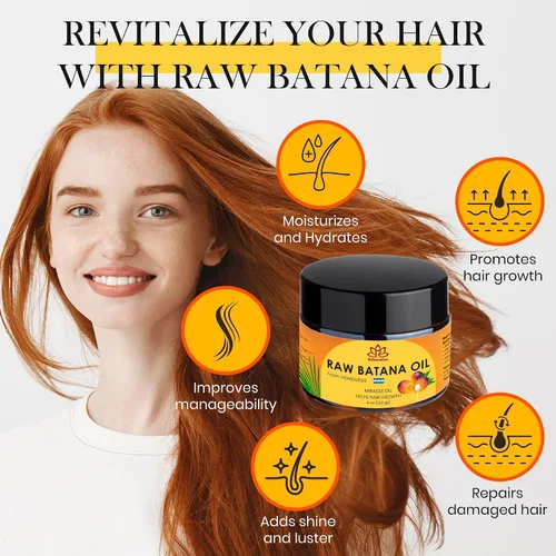 Vista 4 de Aceite de batana de AUTHENTIC - Fuente pura de Honduras Hidrata el cabello, mejora la salud del cuero cabelludo y promueve el crecimiento (4 onzas)