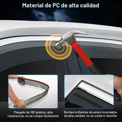 Vista 3 de Sze Protectores de Lluvia Compatibles con RAV4 2019-2023 2024 2025 Deflectores de Ventana Lateral Protectores de Lluvia RAV4 Protector Deflector