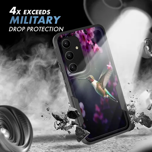 Vista 702 de Funda para Galaxy A14 5G, resistente de doble capa híbrida de policarbonato duro, goma suave, a prueba de golpes, funda protectora resistente
