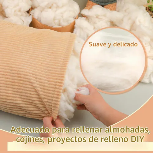 Vista 6 de ZXIIXZ 200g/0.44lb de Relleno de Algodón, (7oz-4.4 lb) Relleno Natural de Algodón para Animales de Crochet de Peluche, Relleno de Fibra Premium