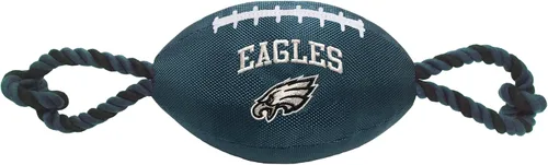 Vista 15 de Juguetes de fútbol NFL Arizona Cardinals para perros de Pets First, materiales de nylon de alta calidad, fuertes cuerdas de tracción, silbato