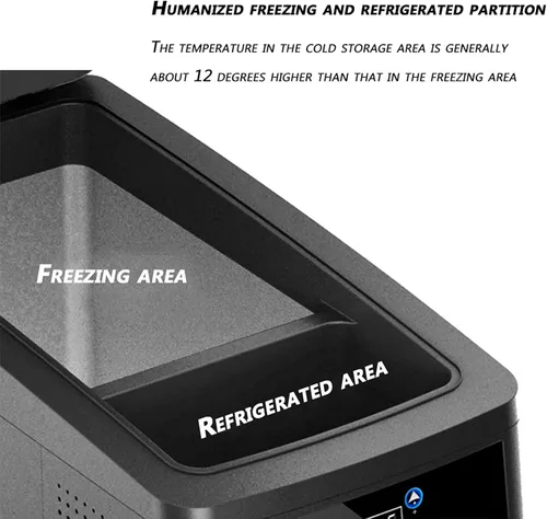 Vista 6 de Refrigerador portátil para automóvil, enfriador de automóvil -4.0 °F a 68.0 °F Compresor eléctrico basado en compresor 12V/24V para vehículos