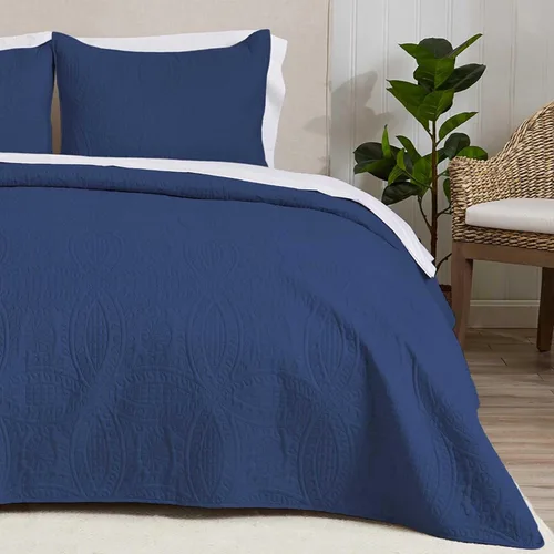 Vista 20 de Great Bay Home Juego de edredón individual/individual XL, juego de ropa de cama de 2 piezas con costuras en caja de sirsaca - colcha suave, ligera