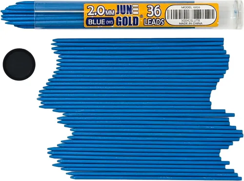 Vista 15 de June Gold repuesto de grafito resistente a quiebres con cómodo dispensador, Arcoiris (Rainbow) Grosor audaz para uso pesado, plomo resistente a