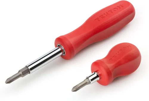 Vista 19 de TEKTON Destornillador multi-punta Phillips/ranurada 6-en-1 (#1 x 3/16 pulgadas, #2 x 1/4 pulgadas, Negro) DMS14001