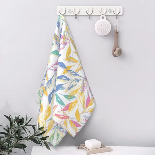 Vista 5 de Juego de 2 toallas de mano bohemias de primavera para baño, toallas de baño de mano, suaves, absorbentes, toallas decorativas para baño, cocina