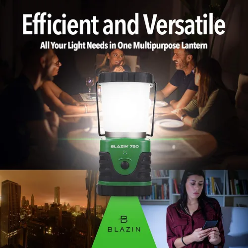 Vista 6 de Linterna LED más brillante para campamento y huracán, funciona con pilas.
