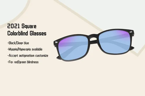 Vista 5 de Gafas de sol rojo-verde con trastorno de visión del color para hombres como gafas de sol al aire libre-8068