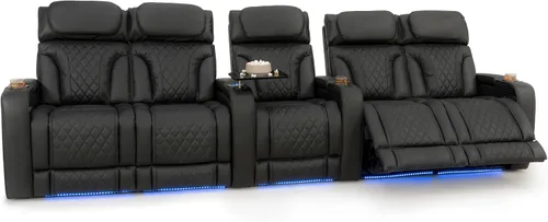 Vista 78 de Seatcraft Luminis 365 - Asiento de cine en casa (fila de 2 biplazas), color carmesí