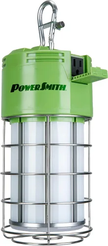 Vista 11 de PowerSmith PTLK516-130 - Luz de trabajo LED temporal de 16,000 lúmenes con 4 paneles pivotantes, gancho de metal de montaje rápido y cable