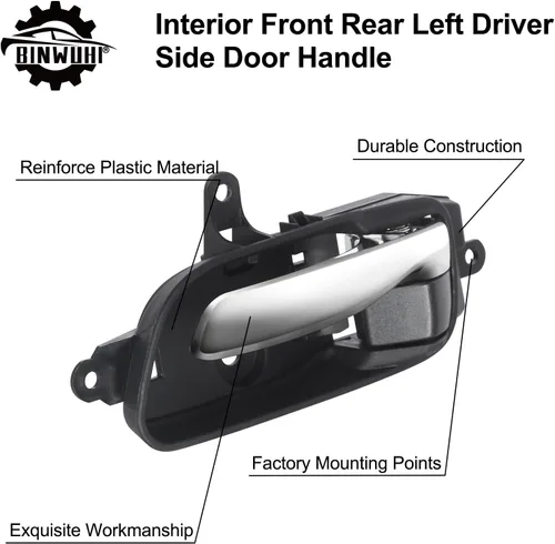 Vista 4 de BINWUHU Manija de puerta interior delantera trasera izquierda del lado del conductor compatible con los siguientes modelos: Nissan Altima Pathfinder
