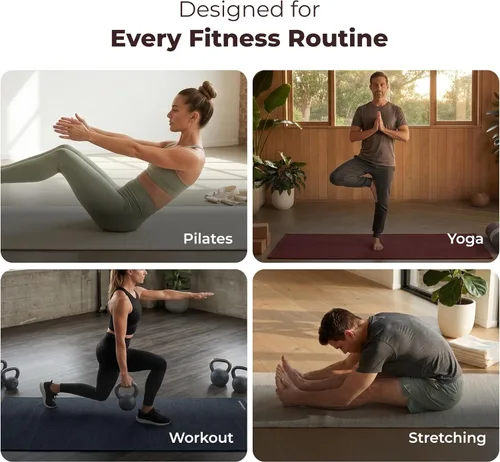Vista 6 de Live Well 360 Tapete de yoga hecho a mano de algodón orgánico, no tóxico, sin productos químicos y totalmente natural, tapete de yoga de tela