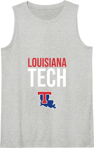 Vista 5 de Camiseta sin mangas apilada Louisiana Tech Bulldogs, Negro