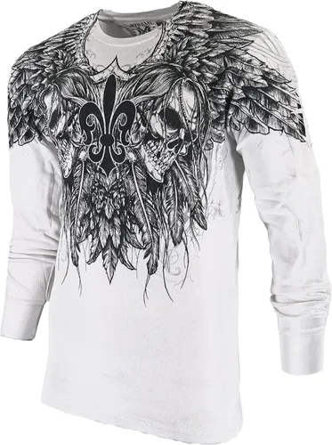 Vista 5 de Xtreme Couture by Affliction - Camisa térmica para hombre, color blanco, Blanco