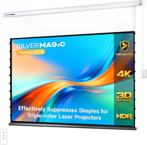 Vista 9 de ALR/CLR - Pantalla de proyector motorizada para proyector UST de 100 pulgadas, 95% de rechazo de luz ambiental, 4K/8K Ultra HD, Active 3D, para cine