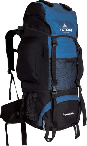 Vista 8 de Teton Explorer 75L Mochila con marco interno para senderismo, camping, mochileros, cubierta de lluvia incluida