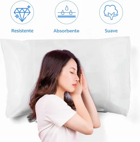 Vista 3 de Oudain - 20 fundas de almohada desechables de 32 x 20 pulgadas