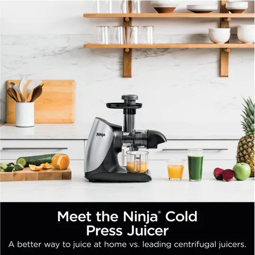Vista 4 de Ninja Cold Press Juicer Pro - Potente exprimidor lento - Cloud Silver JC100 (renovado)