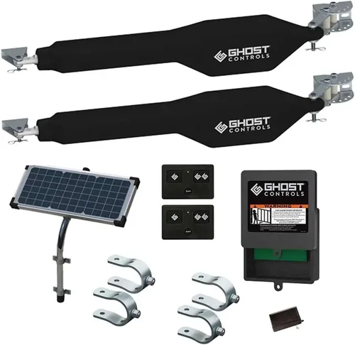 Vista 11 de Sistema automático de apertura para puertas batientes de hasta 20 pies de longitud, de Ghost Controls, negro, TDS2, 12.00 volts