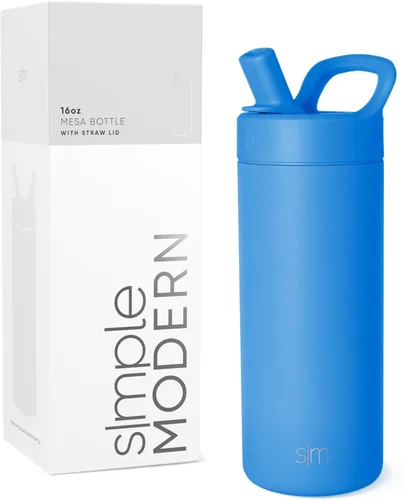 Vista 13 de Simple Modern Botella de agua con tapa de pajilla Termo de acero inoxidable aislado Botellas de agua reutilizables para viajes para gimnasio