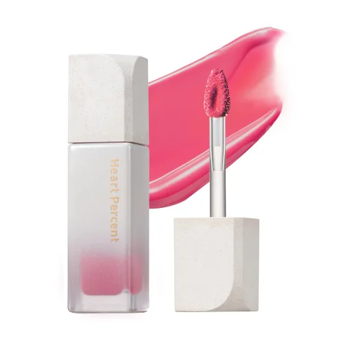 Vista 16 de Heart Percent Dote On Mood - Tinte puro brillante, acuoso y ligero, hidratante para labios, lápiz labial líquido de larga duración, 0.26 onzas, #01