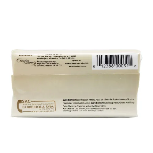 Vista 3 de Lirio Jabón en barra Dermatologico. Jabón antibacteriano enriquecido con glicerina. Para uso diario. Adecuado para todo tipo de piel. 5.3 onzas.