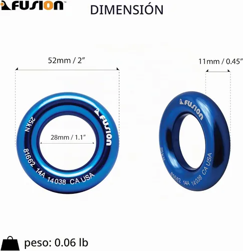 Vista 2 de Fusion Climb Junta tórica de aluminio pequeña 2