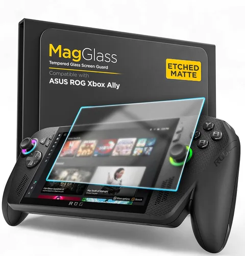 Vista 7 de magglass Protector de pantalla con bloqueo de luz azul para ASUS ROG Ally, protector de pantalla de vidrio templado de cobertura completa