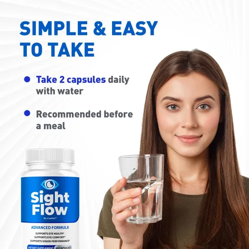 Vista 4 de Sight Flow - Cápsulas para ojos de fórmula avanzada, suplemento oficial de SightFlow Pills de apoyo premium, todos los ingredientes naturales
