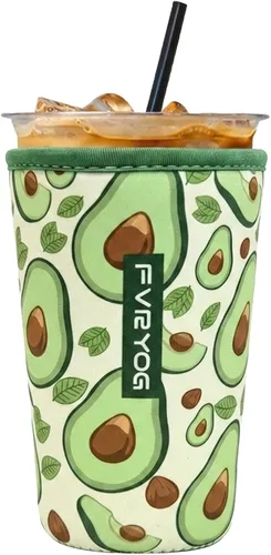 Vista 162 de Reusable Insulated Neoprene Iced Coffee Sleeves for Iced Coffee Cups, Coffee Coolies sleeves for Iced & Hot Drinks