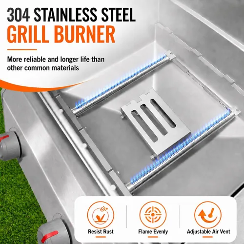Vista 5 de 69785 Quemador de parrilla para Weber Spirit I y II y GS4 Spirit II serie 200, Spirit E-210, E-220, Spirit S-210, S-220 parrillas de gas