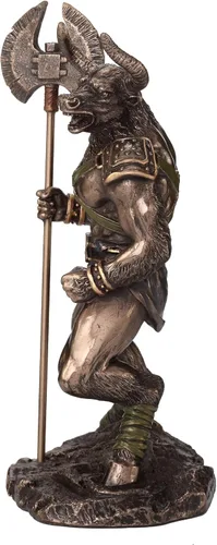 Vista 5 de Veronese Design Minotauro de 6 3/4 pulgadas la escultura griega de la resina de la bestia del laberinto acabado de bronce fundido en frío